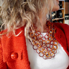 Layering with beaded hoops