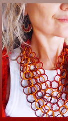 Layering with beaded hoops
