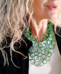 Layering with beaded hoops