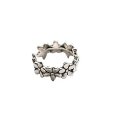 Eternal Bloom Sterling Silver Open Ended Ring