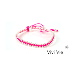 Silver sphere double layer frienship braclet.