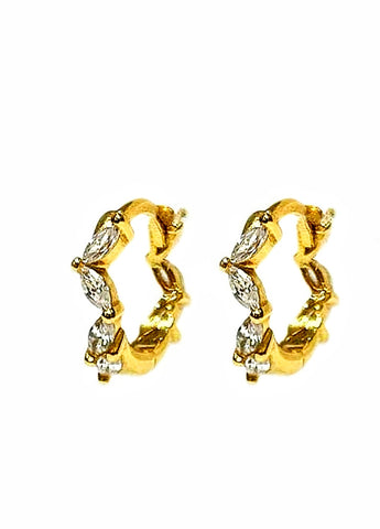 Golden Vine Marquise Huggies