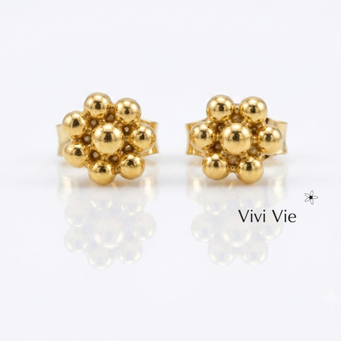 The Primrose Gold Stud Earrings.