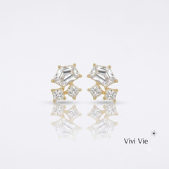 The Ethreal Cluster Gold Studs.