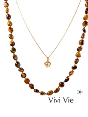 A piece of the wild with this tiger eye  necklace.