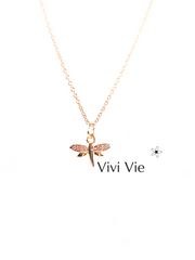 A whisper of natures beauty with a gold dragonfly necklace