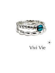 Silver rice bead ring wear  for stacking or alone for a minimalist  statment.