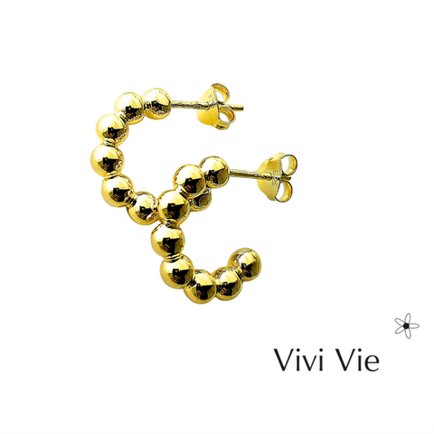 Mini Beaded Hoop Earrings