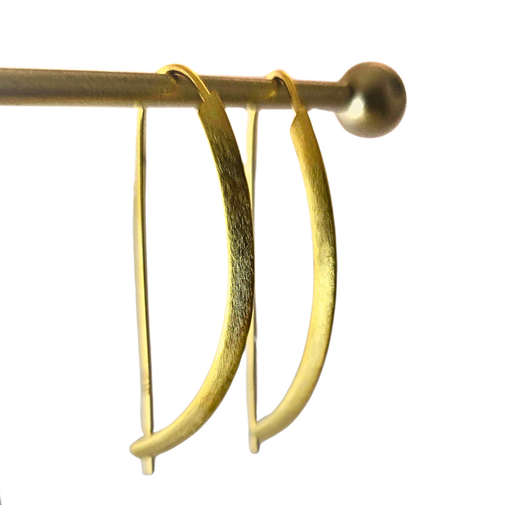 Gold plating on 925 Sterling silver  Sleak sculpted design shephard hook