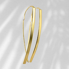 Golden Taper Threader Earrings slaek shepherd  design