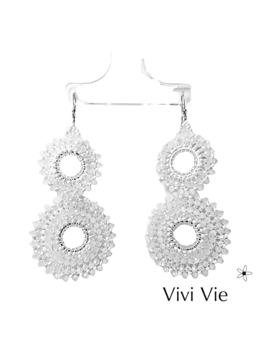Earrings Costume jewellery: Earings  cristal clear doily inspired
