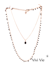 Black onyx and gold layering duo.