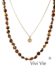 A piece of the wild with this tiger eye  necklace.