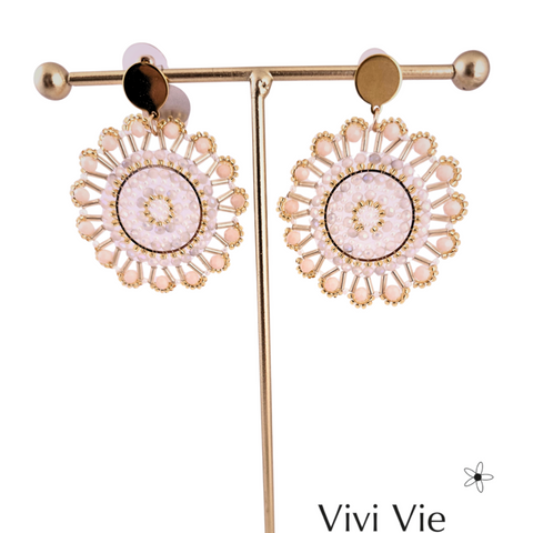 Detail Statement Flower Burst Earrings