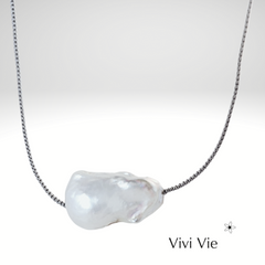 Baroque-Pearl Necklace on a Threader-Style Adjustable Linen Cord