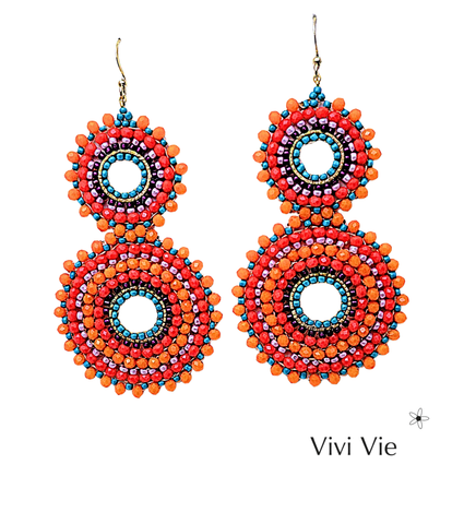 Statement Earrings with a Bohemian Tropical Vibe