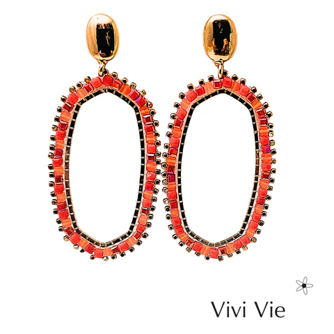 Orange Statement Earrings; a Tangerine Dream.