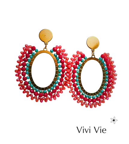 Vivi Vie Radiant Horizon Statement Earrings