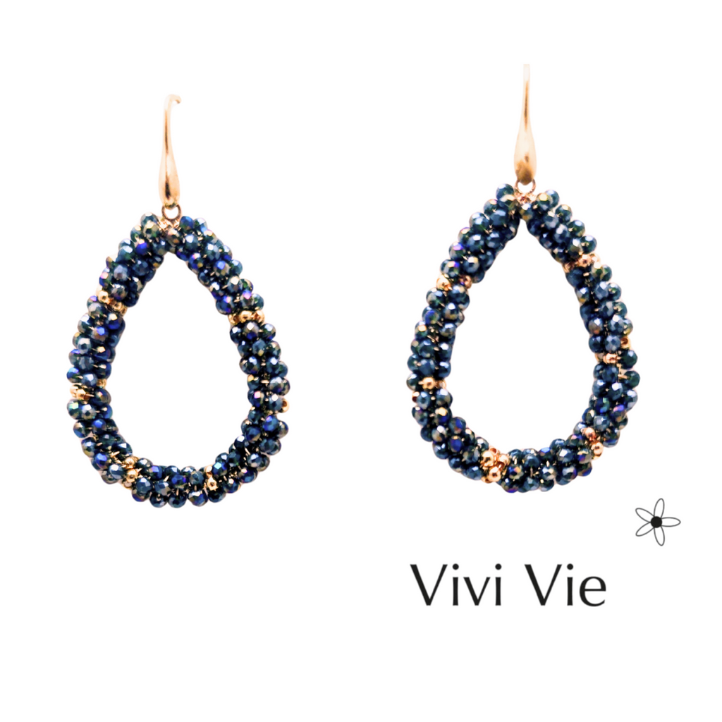 Emerald Green Hoop Statement Earrings