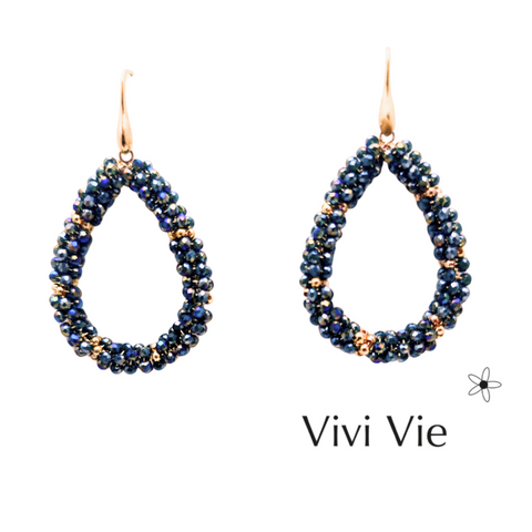 Emerald Green Hoop Statement Earrings