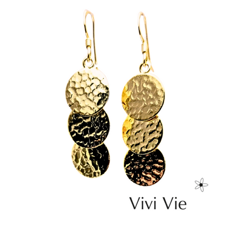 Gold Disc Earrings