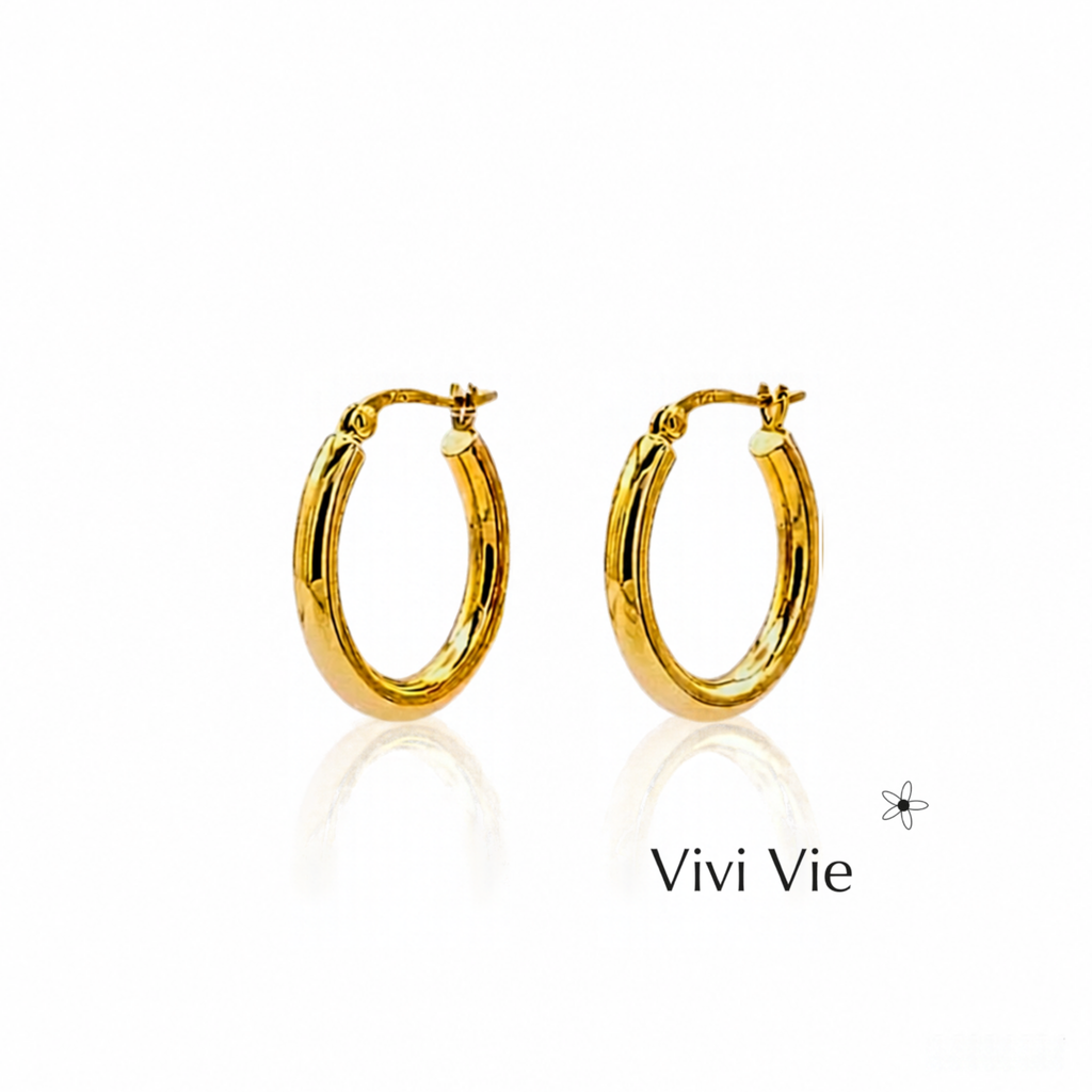 Oval Gold Hoops