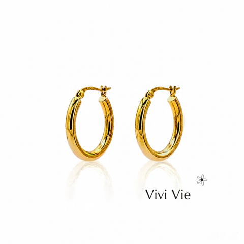 Oval Gold Hoops