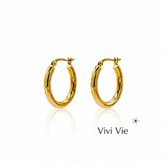 Oval Gold Hoops