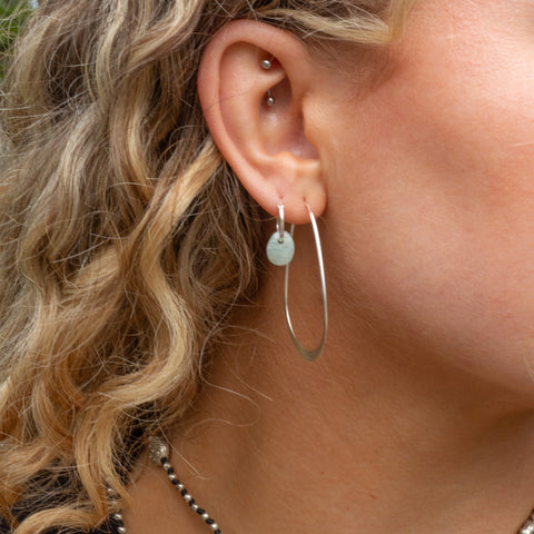 925 sterling silver Sterling Silver Polished Teardrop Hoop Earrings