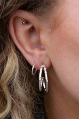 925 sterling silver Tiny Sterling Silver Hugger Hoops
