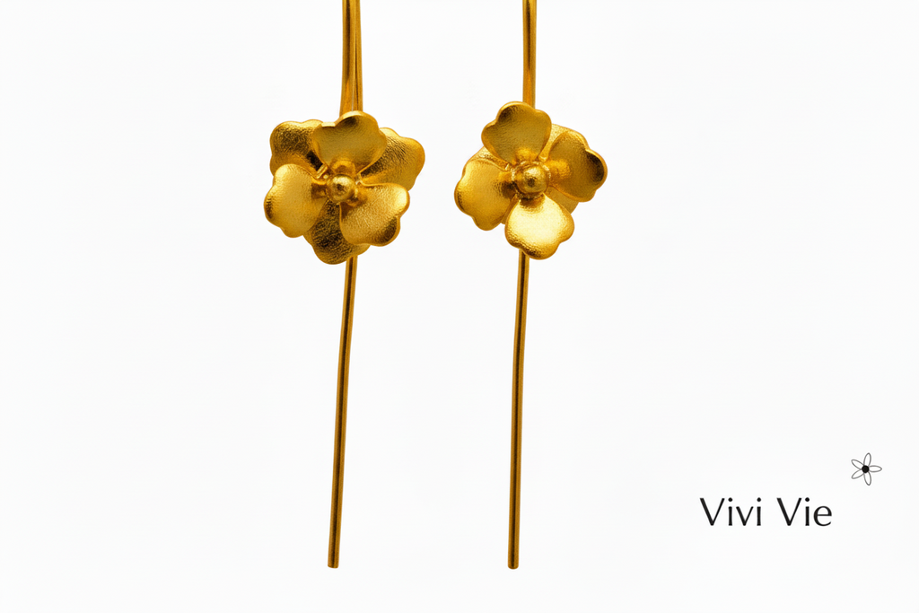 Gold  Blossom Earrings