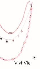 The love embrace Rose quarts necklace