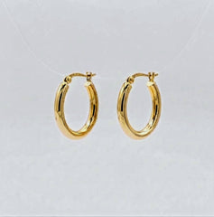 Oval Gold Hoops