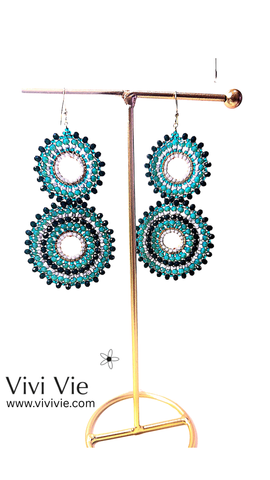 Azura Mandala Statement Earrings  Costume jewellery