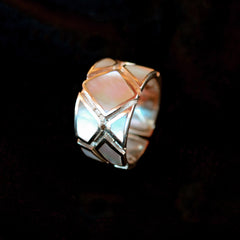 925 Sterling Silver and Mother of Pearl Ring