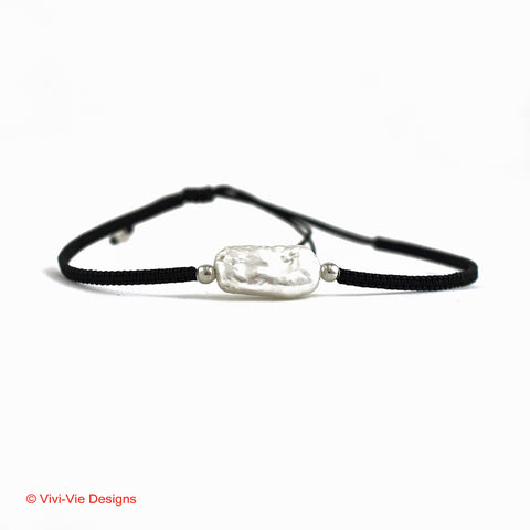 Pearl and 925 Silver Friendship Bracelet