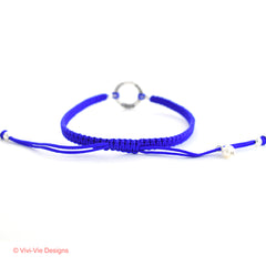 925 Silver Karma Friendship Bracelet Blue