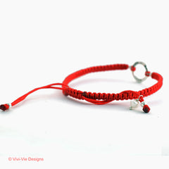 925 Silver Karma Friendship Bracelet Red