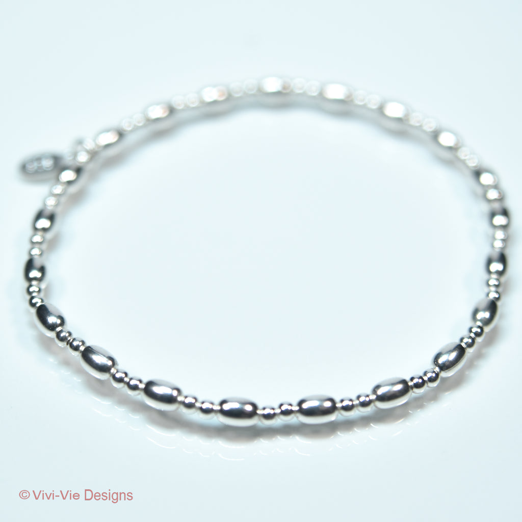 Sterling silver rice beads sale