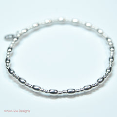 925 Silver Rice Bead Bracelet