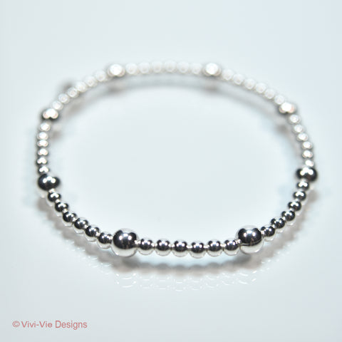 925 Silver Mix Spheres Bracelet