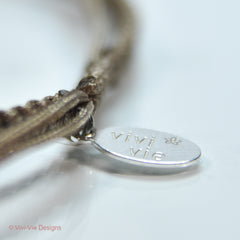 925 Silver Horse-Shoe Friendship Bracelet Tan