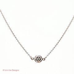 925 Rose Gold Plated Flower of Life Necklace - Small