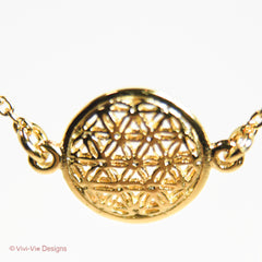 925 Gold Plated Flower of Life Necklace