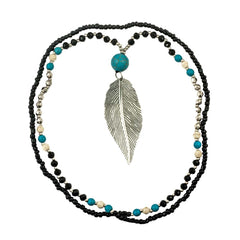 Long Pendent Necklace Leaf