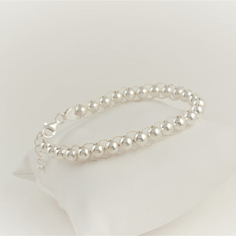 925 Silver Hand Crafted "Metta" Bracelet